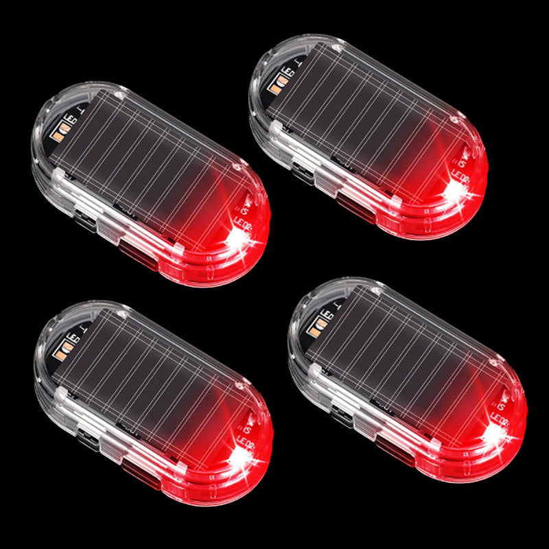 Aurinkoenergialla toimiva auton turvavalo (2 kpl)