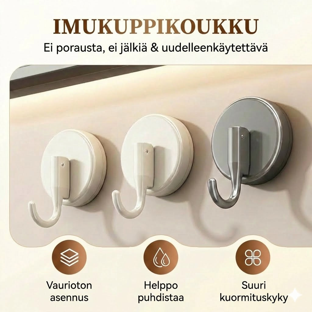 Erittäin vahva imukuppikoukku