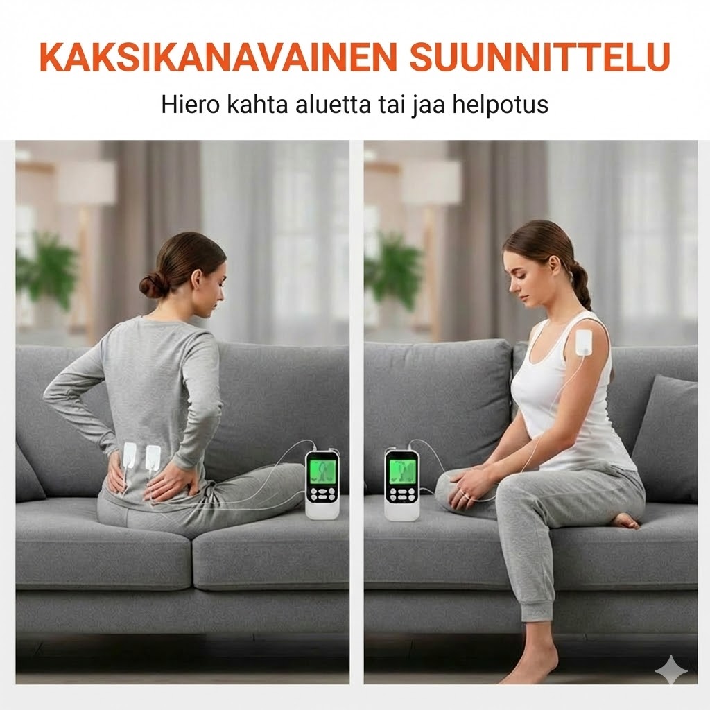 Kannettava Kaksikanavainen TENS-Lihasstimulaattori