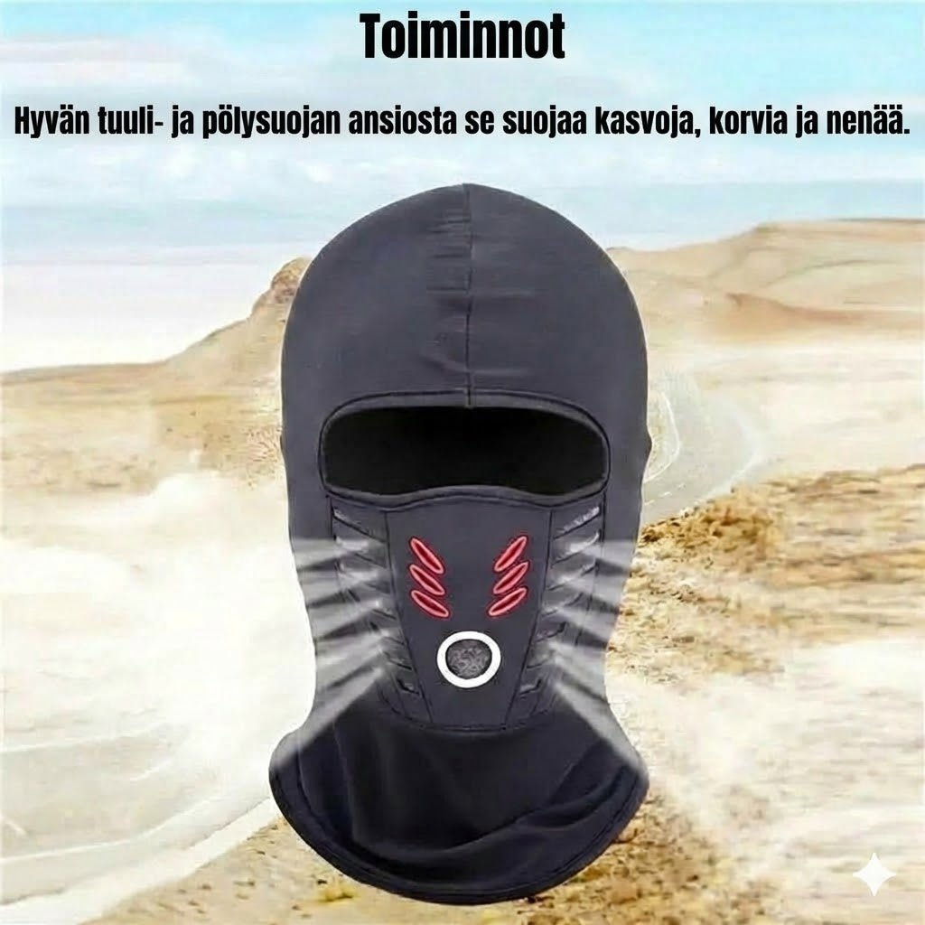 Unisex tuulenpitävä lämmin kokokasvosuoja