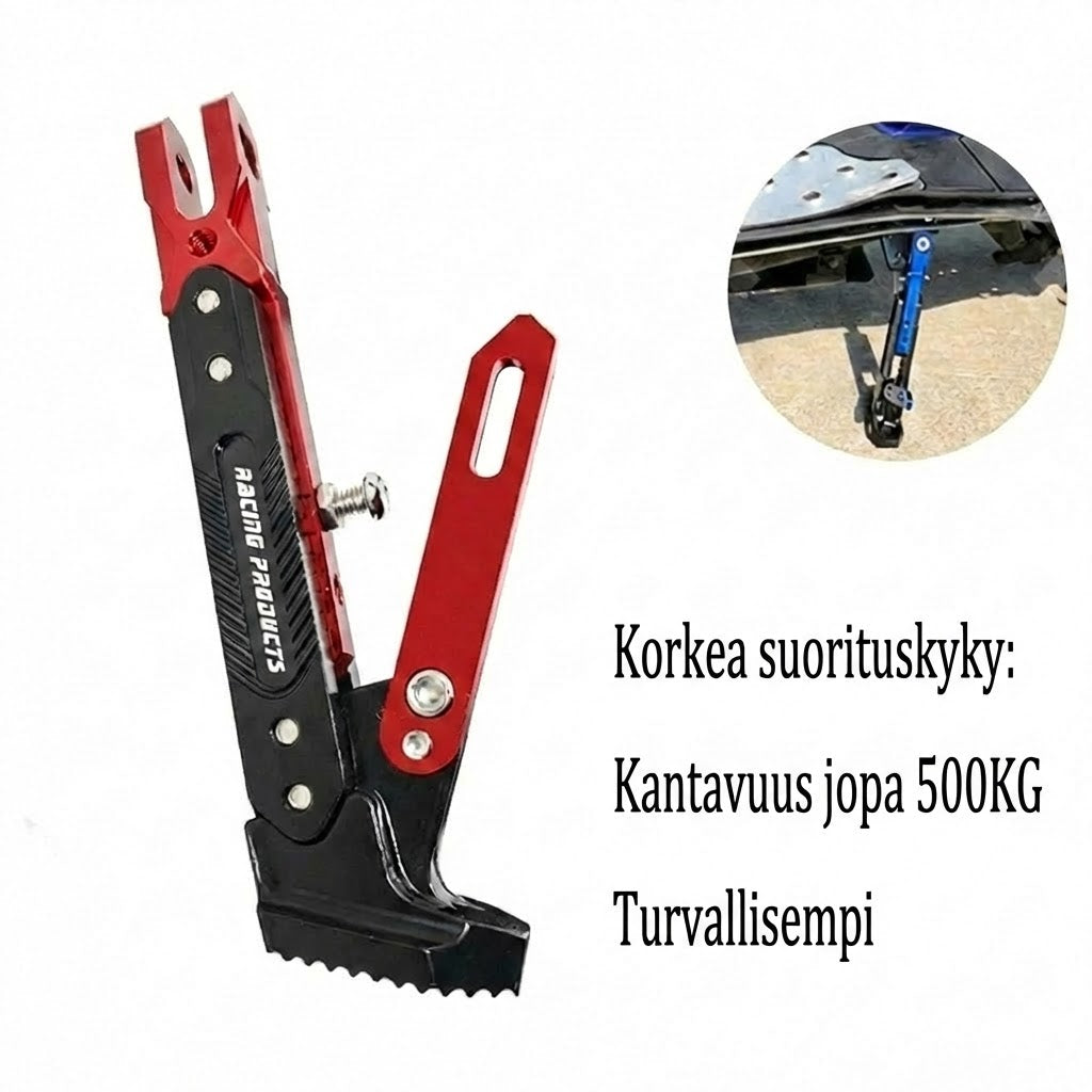 Universaali säädettävä moottoripyörän seisontatuki