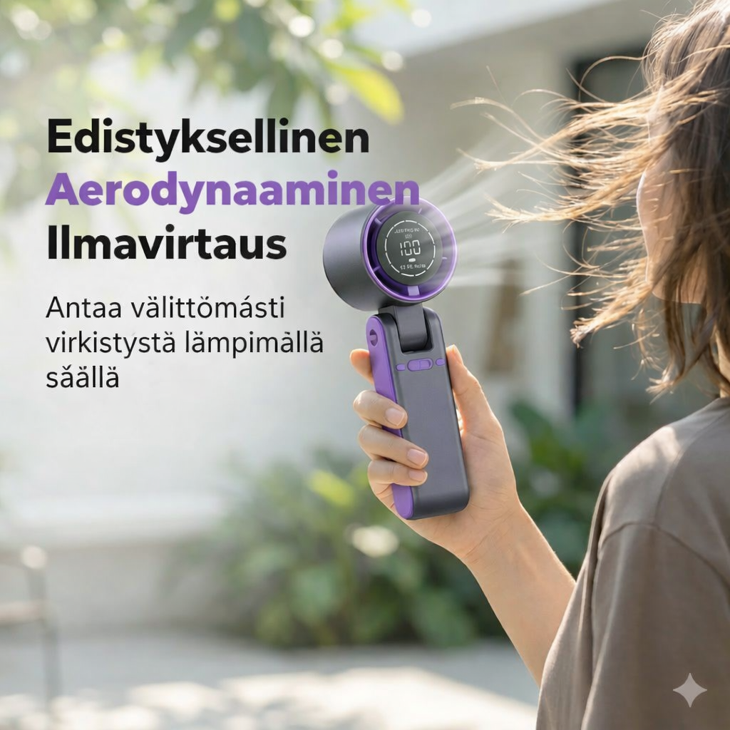 Kannettava käsituuletin digitaalisella LED-näytöllä