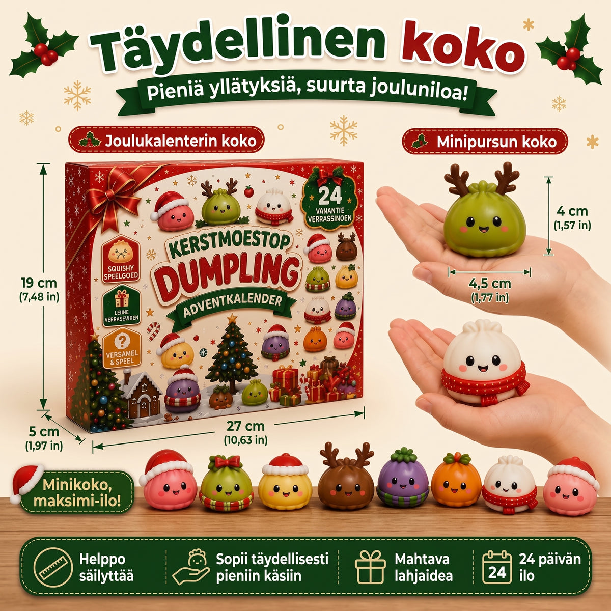 Dumpling squishy -adventtikalenteri