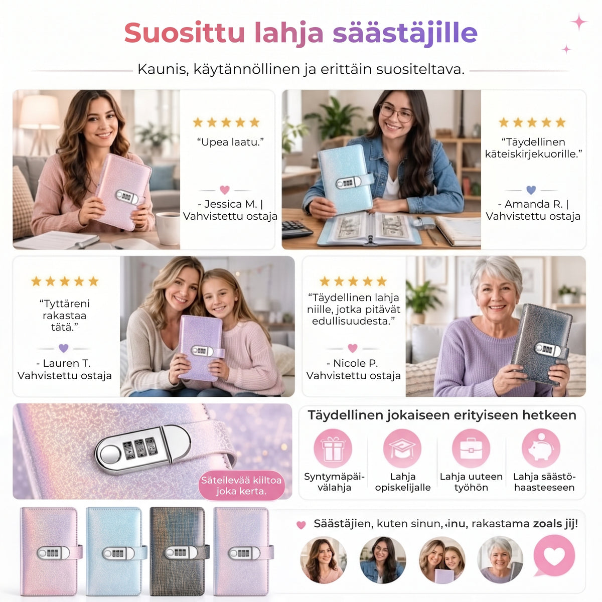 Säästökansio koodilukolla