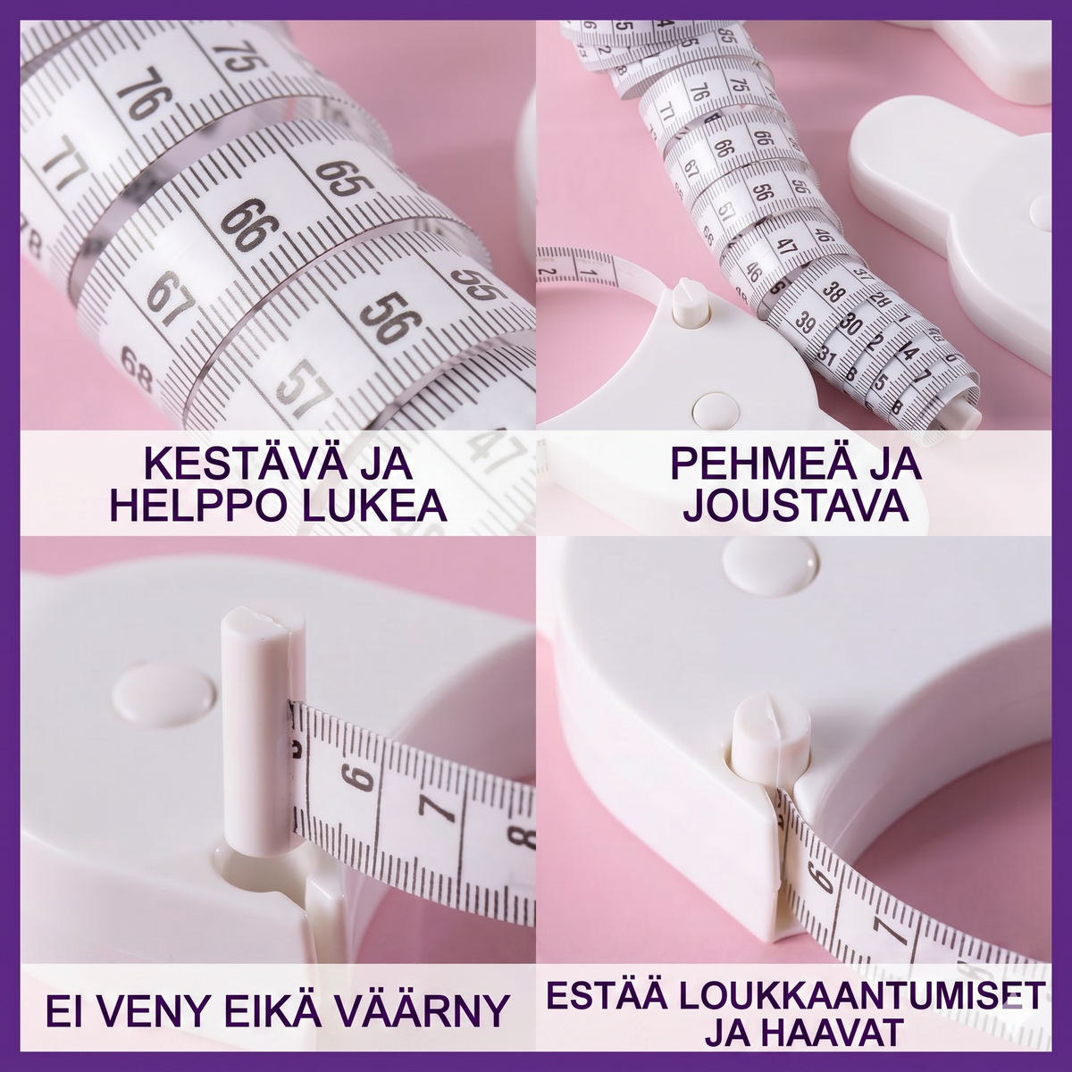 Automaattisesti kelautuva mittanauha