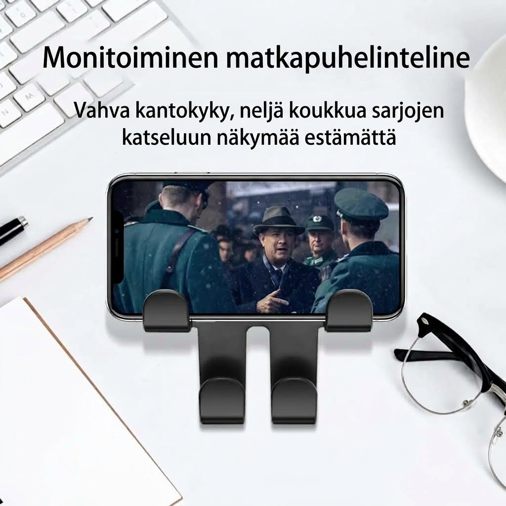 Auton niskatuen koukut laukuille 2 kappaleen setti