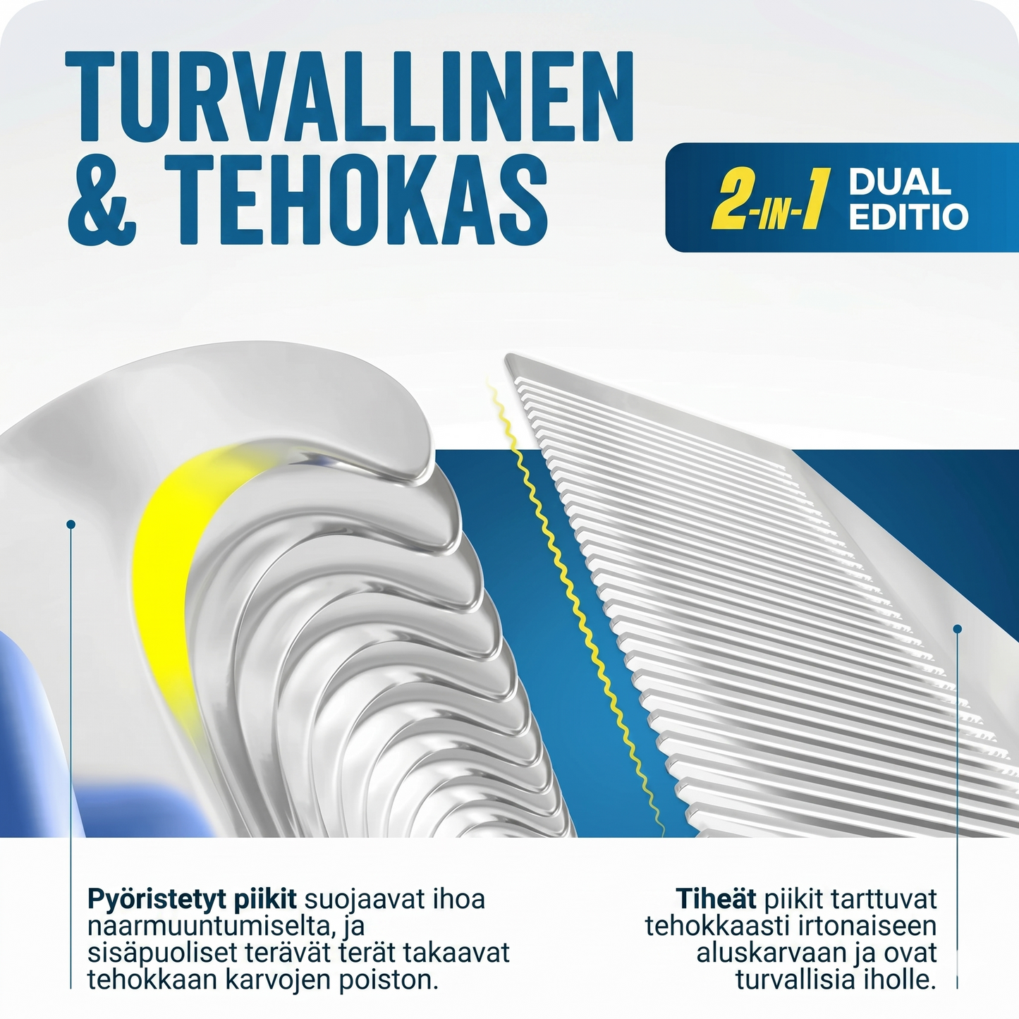 Kaksipuolinen lemmikkien karvanpoistoharja