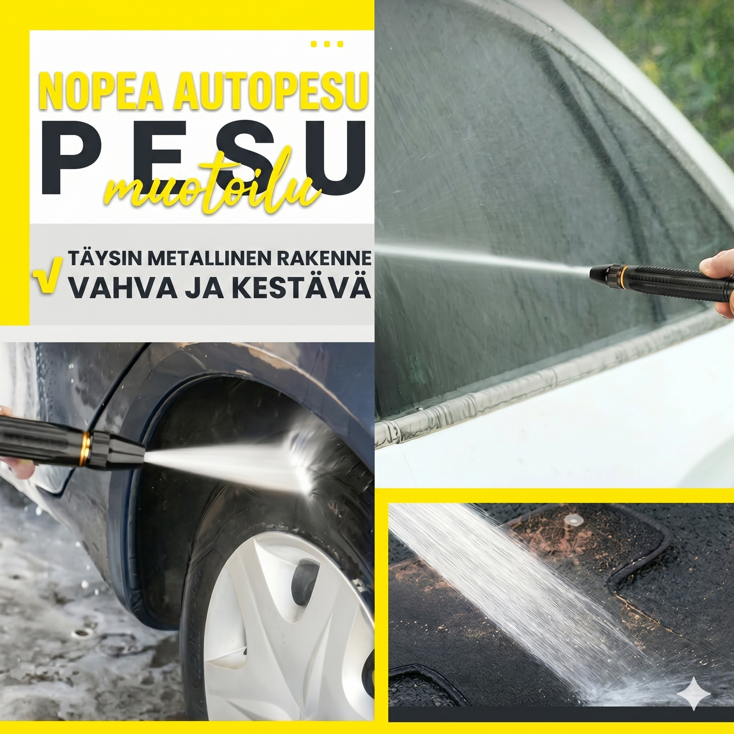 Painepesuri autoille ja puutarhaan