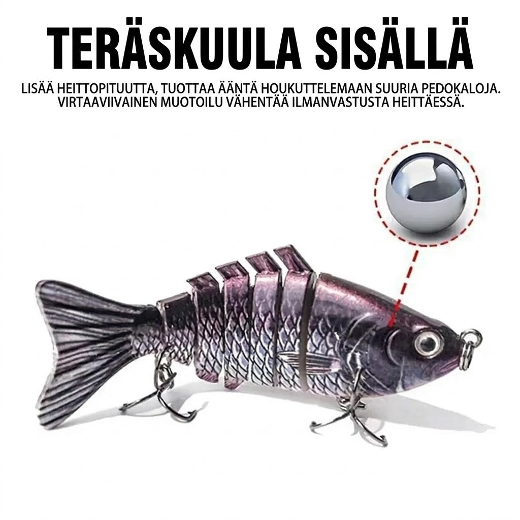 Moniosainen bioninen uintiuistin