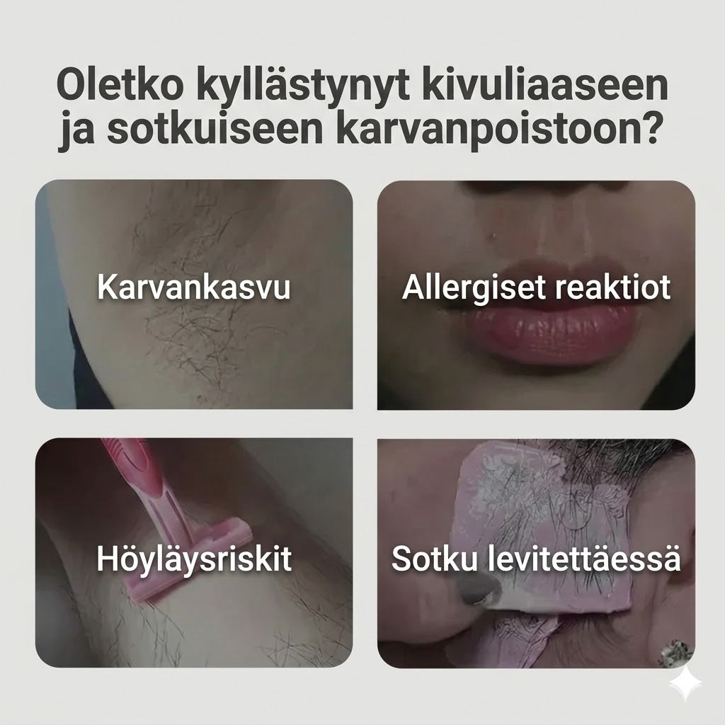 Hellävarainen ja kivuton kasvojen karvanpoistovoide