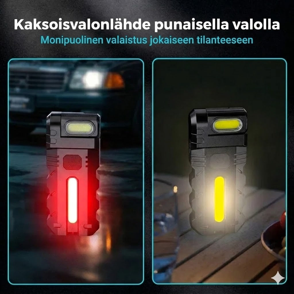 LED-työvalo 180° kääntyvällä päällä