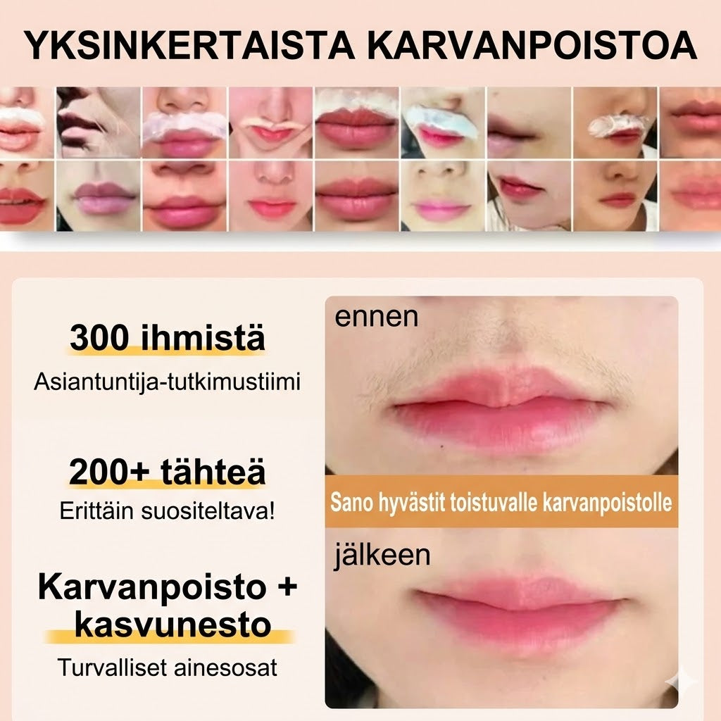 Hellävarainen ja kivuton kasvojen karvanpoistovoide