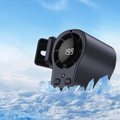 Tuuletin kannatinvarrella – LED-näyttö