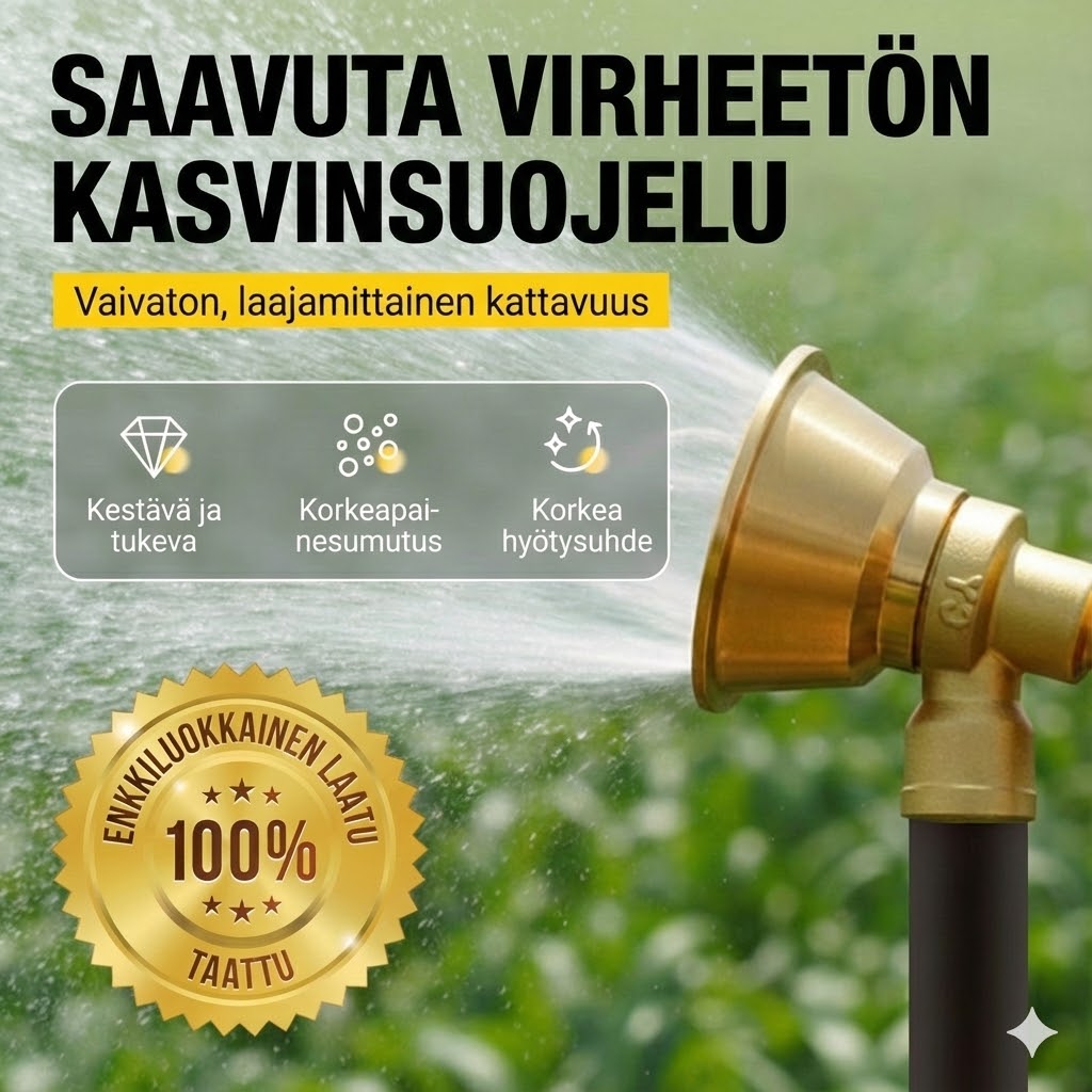 Säädettävä messinkisuutin maatalousruiskulle