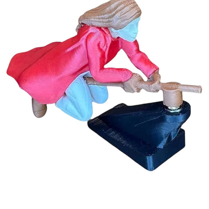 Maaginen luudanvarsi auton kojelaudan koriste