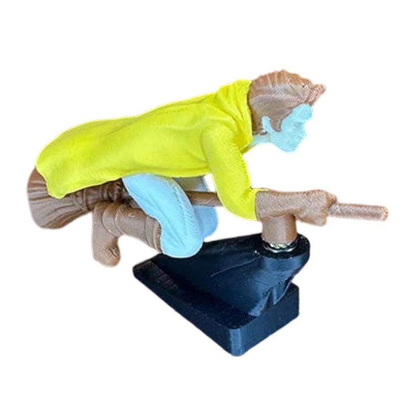 Maaginen luudanvarsi auton kojelaudan koriste