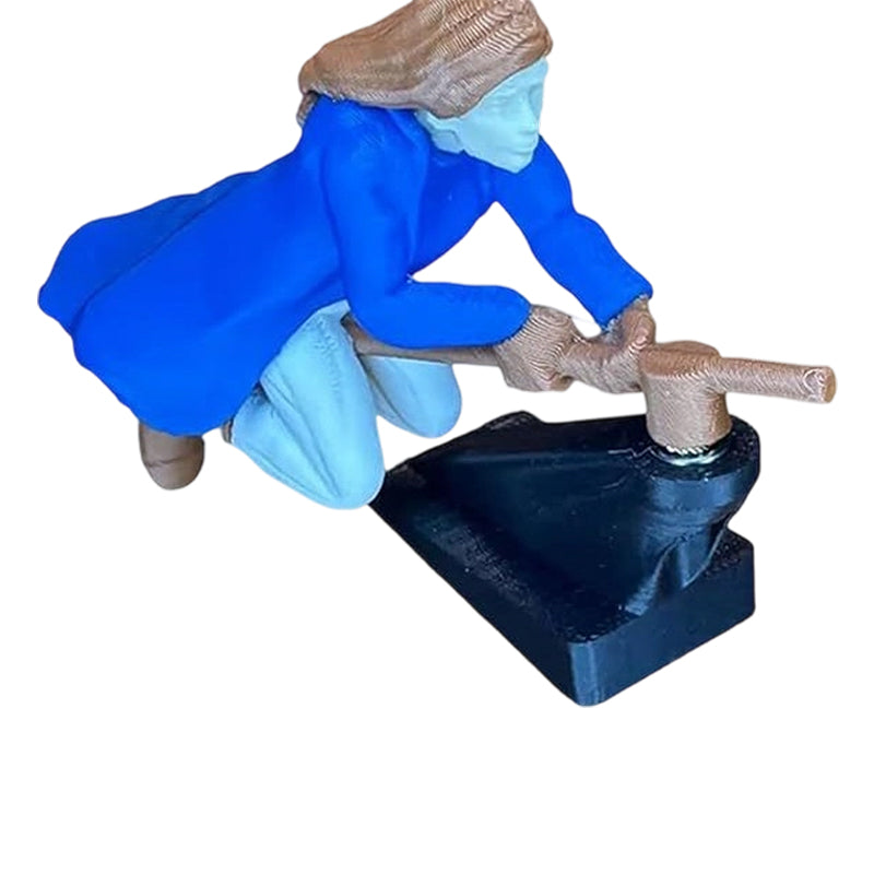 Maaginen luudanvarsi auton kojelaudan koriste