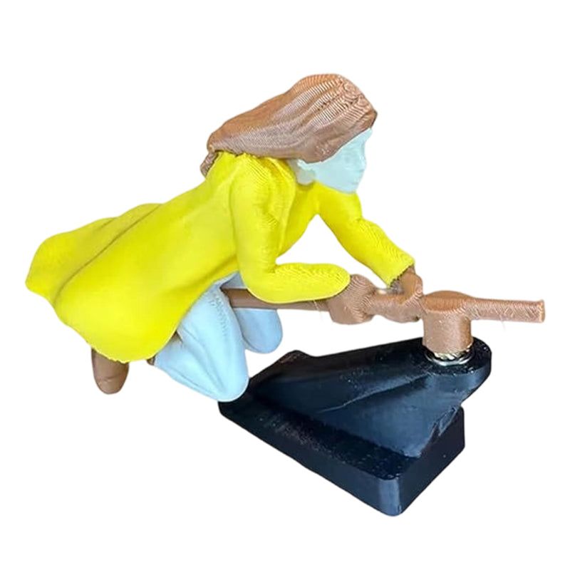 Maaginen luudanvarsi auton kojelaudan koriste