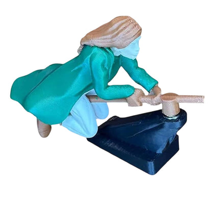 Maaginen luudanvarsi auton kojelaudan koriste