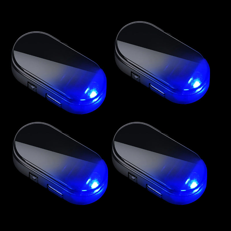 Aurinkoenergialla toimiva auton turvavalo (2 kpl)