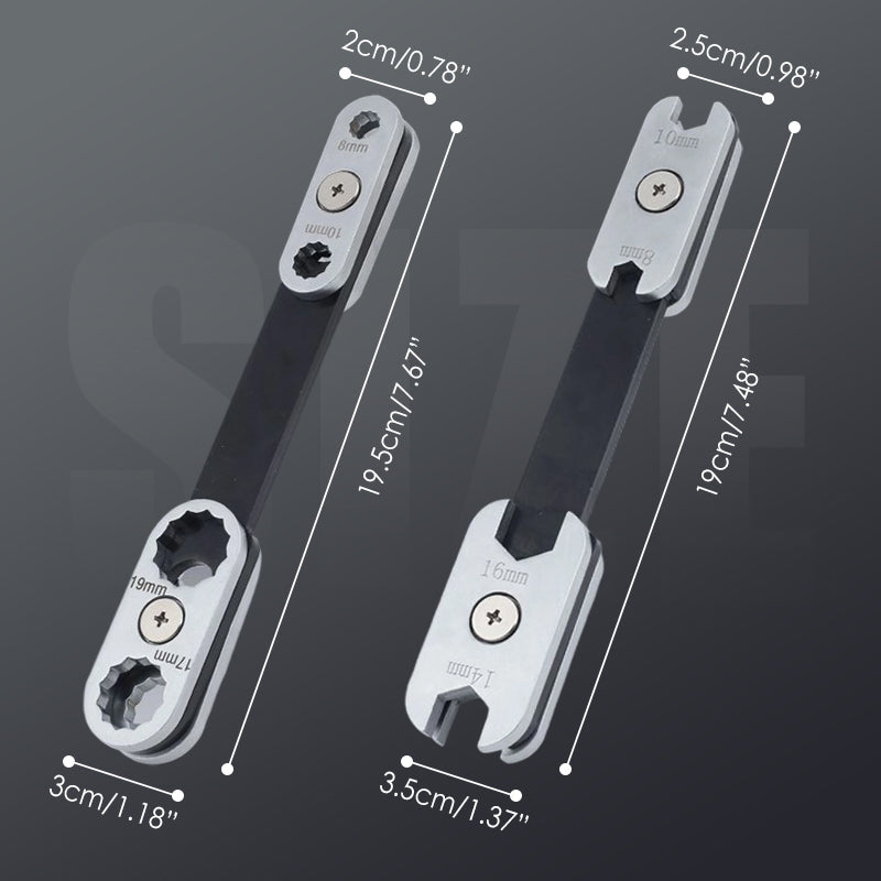 Monitoiminen säädettävä jakoavain autoille