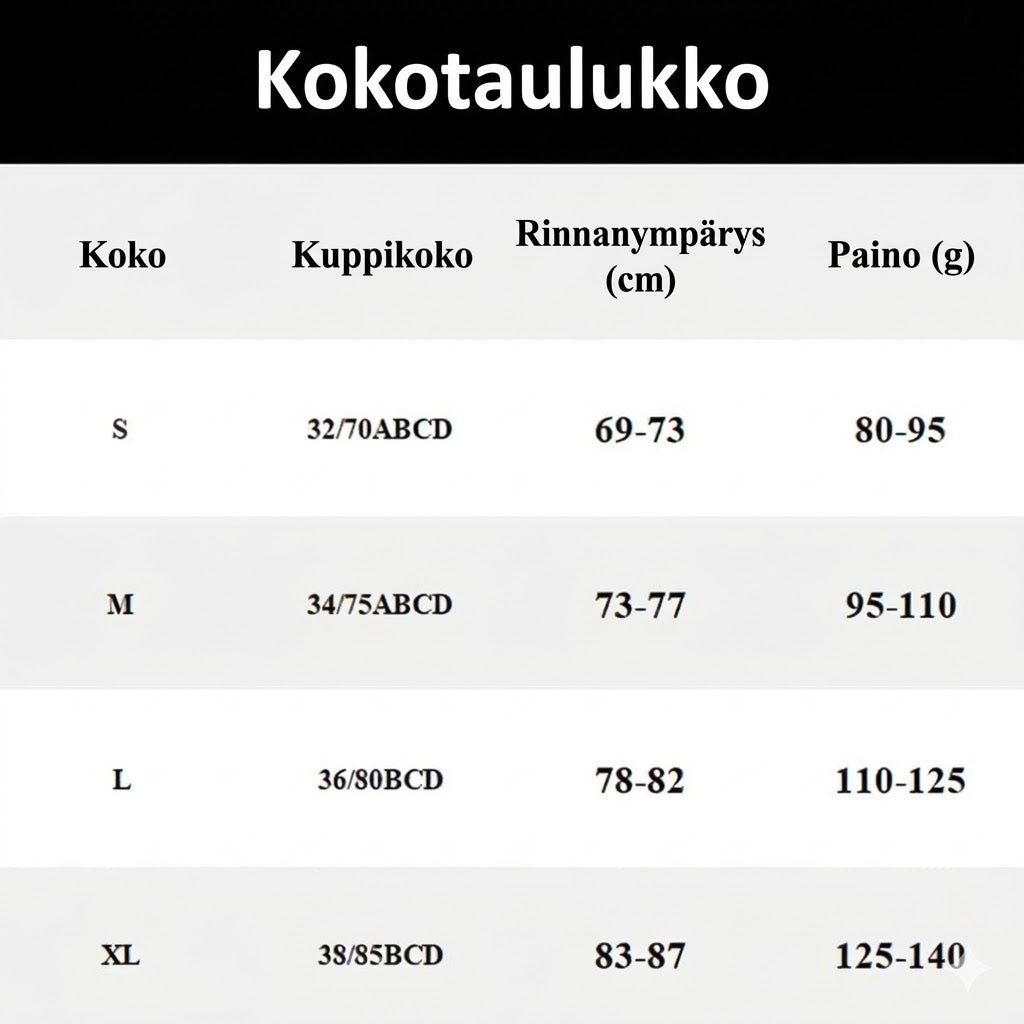 Olkaimettomat ja tukevat, muotoilevat rintaliivit