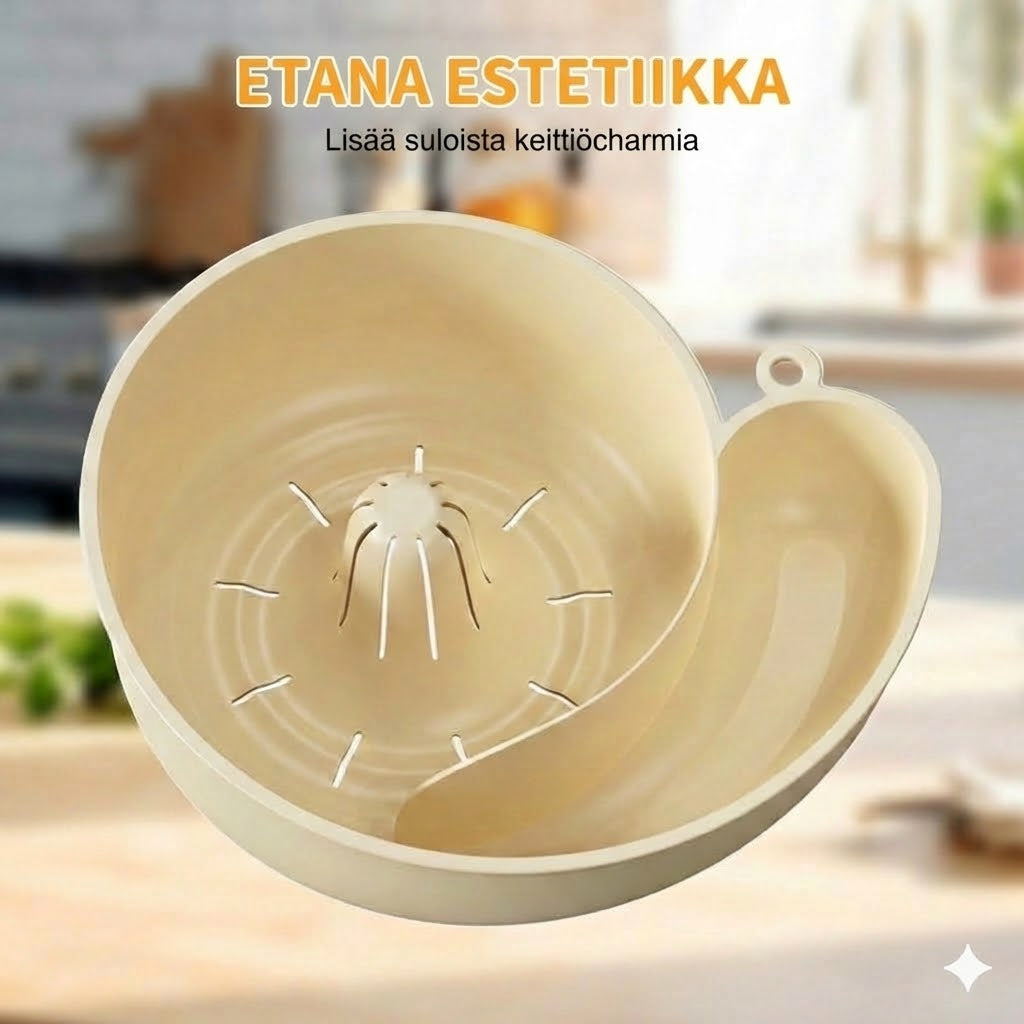 Automaattinen hedelmien ja vihannesten pesu- ja valutuskori