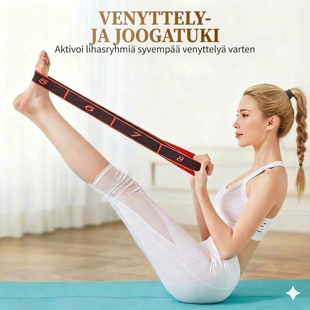 Venyttele syvemmälle, liiku vapaammin – Vastuskuminauha, missä ikinä oletkin
