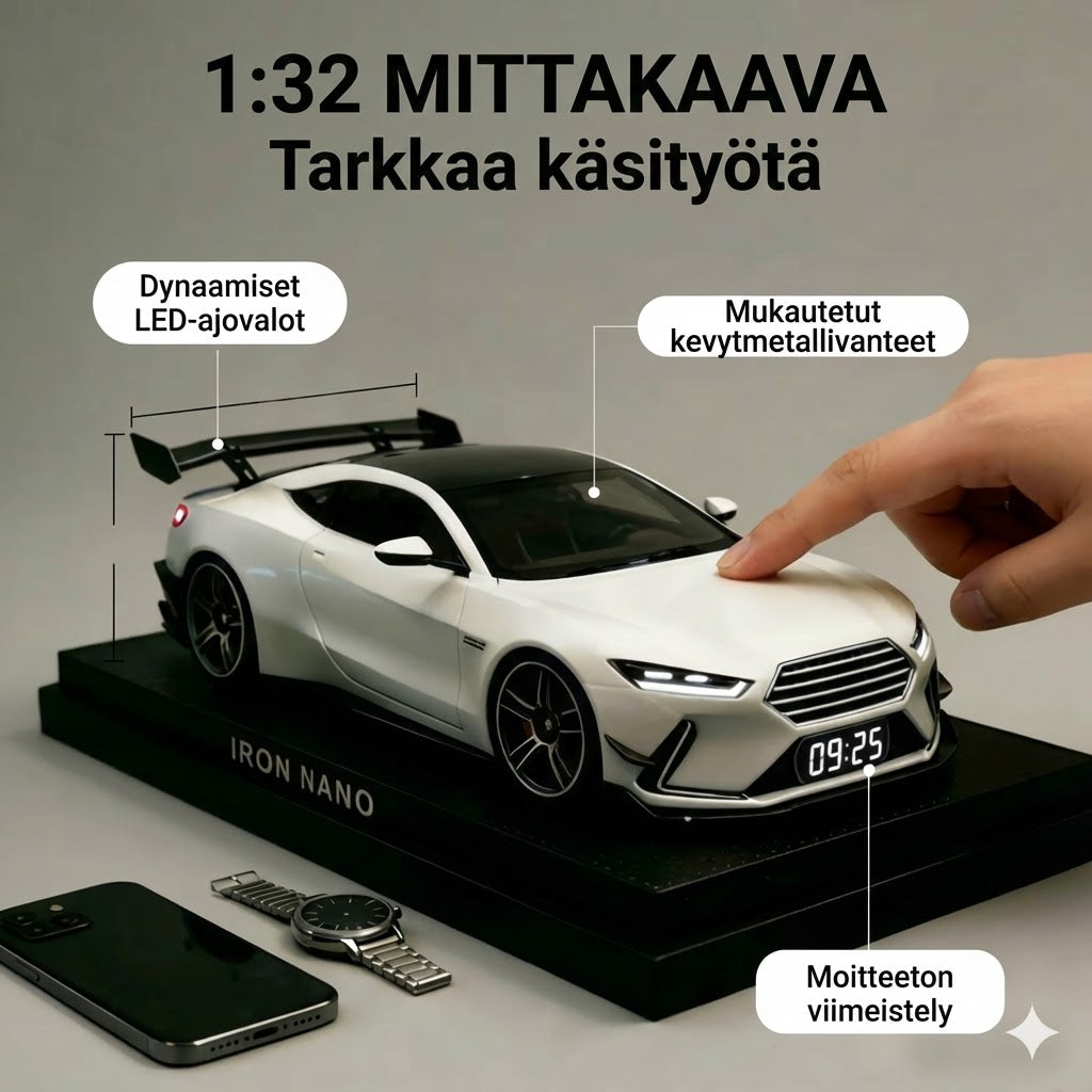 Hyperauton herätyskello – Realistiset ääni- ja valotehosteet