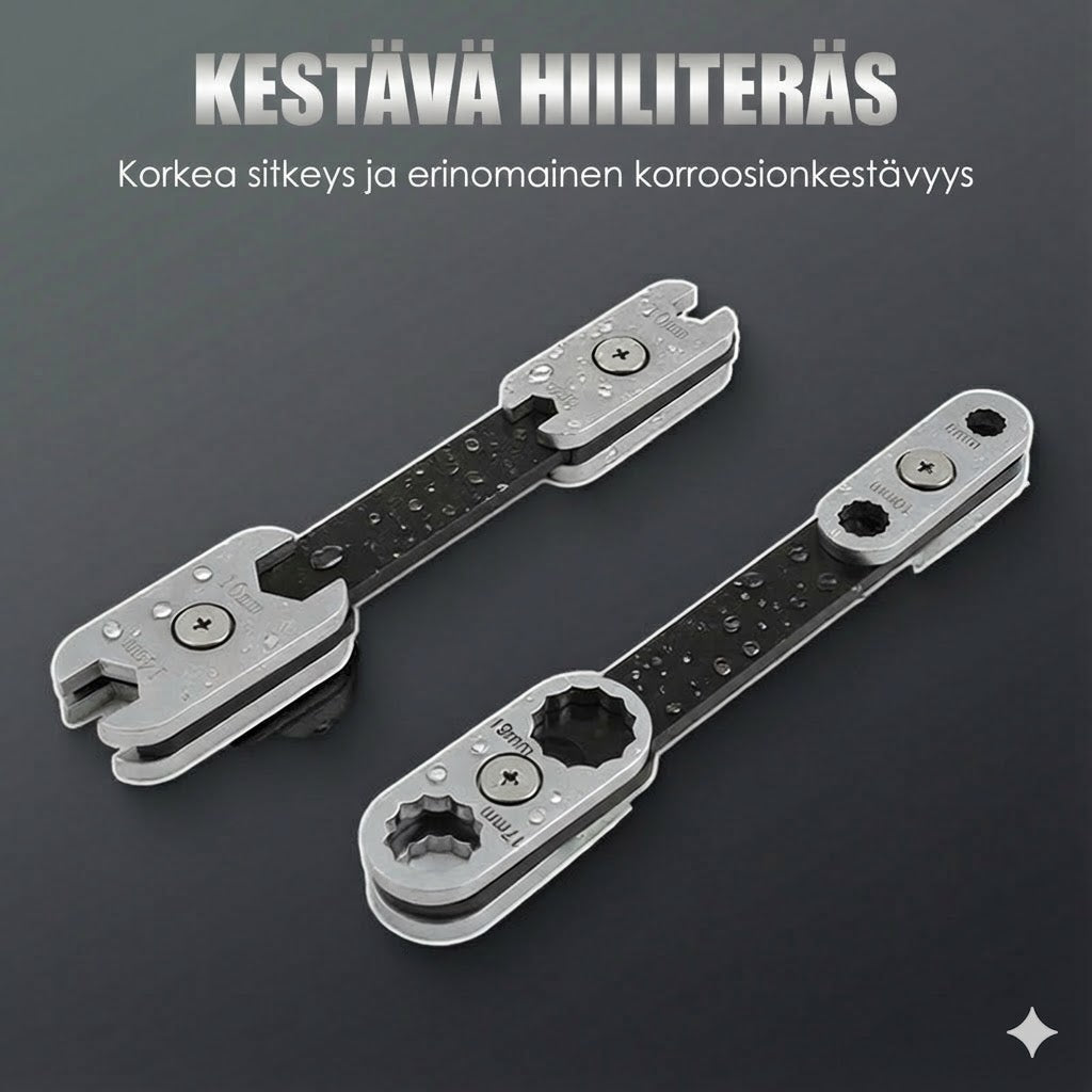 Monitoiminen säädettävä jakoavain autoille