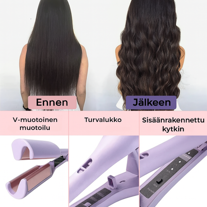 V-muotoinen aaltoileva kiharrin