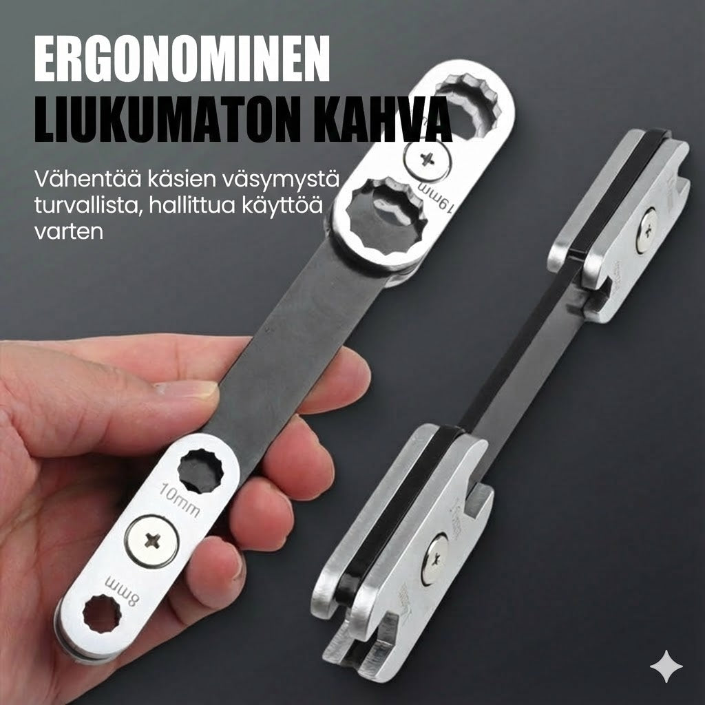 Monitoiminen säädettävä jakoavain autoille