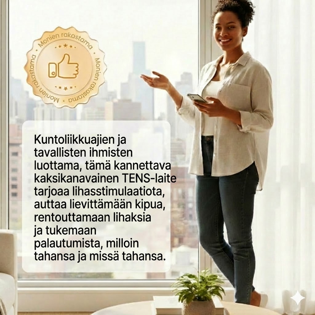 Kannettava Kaksikanavainen TENS-Lihasstimulaattori