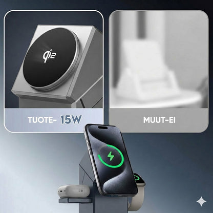 3-in-1 taitettava magneettinen langaton latausasema