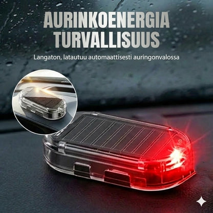 Aurinkoenergialla toimiva auton turvavalo (2 kpl)