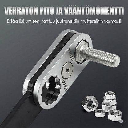 Monitoiminen säädettävä jakoavain autoille