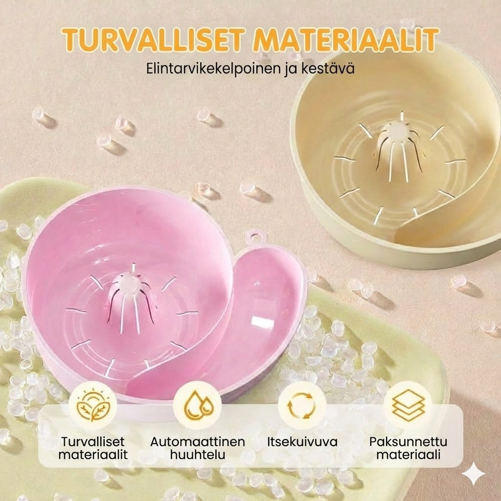 Automaattinen hedelmien ja vihannesten pesu- ja valutuskori