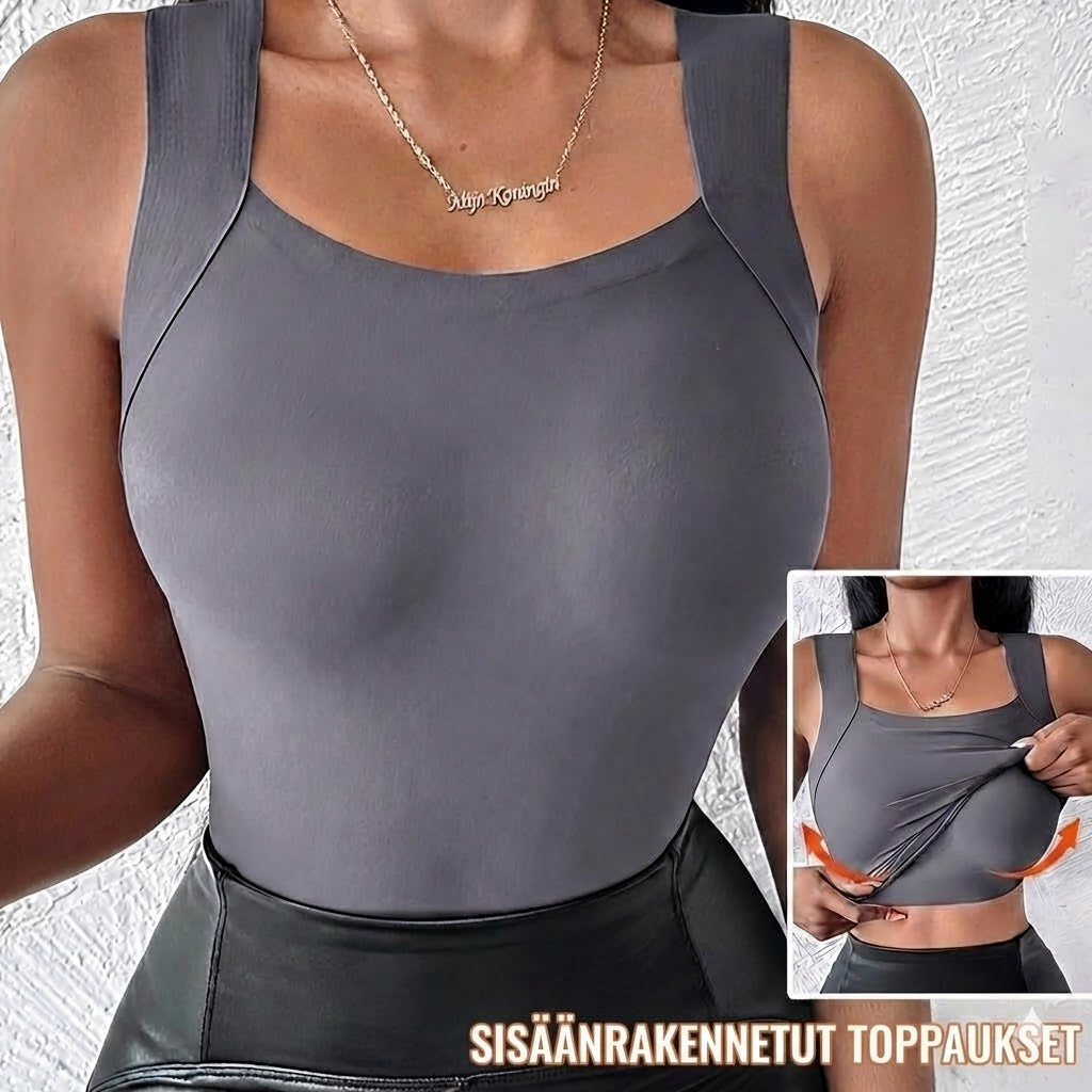 Lämpötoppi: kyllä Sisäänrakennettu rintaliivi (U-kaula)