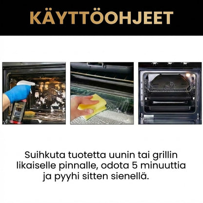 Uunin ja grillin puhdistussuihke