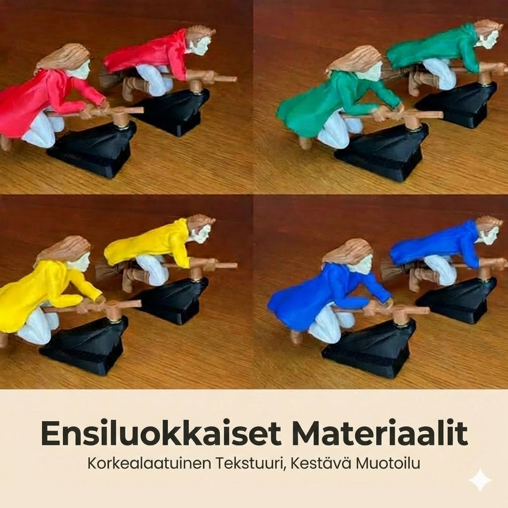 Maaginen luudanvarsi auton kojelaudan koriste