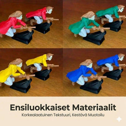 Maaginen luudanvarsi auton kojelaudan koriste