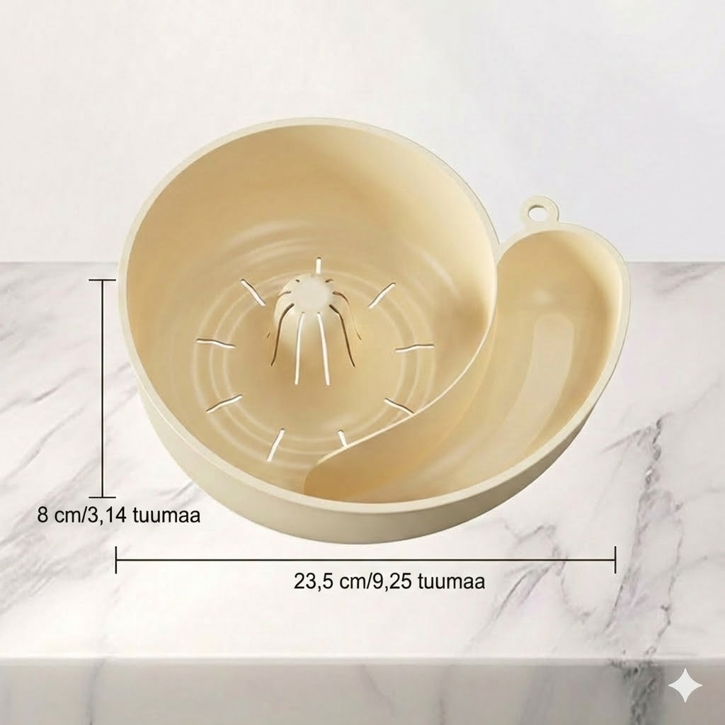 Automaattinen hedelmien ja vihannesten pesu- ja valutuskori