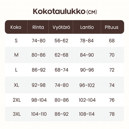 Vatsaa hallitseva pakaralihasten kohottaja vetoketjulla ja haaroilla, fajas colombianas