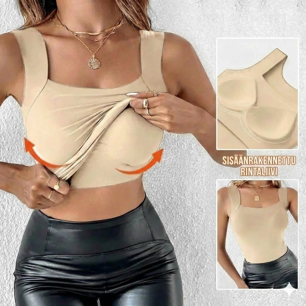 Lämpötoppi: kyllä Sisäänrakennettu rintaliivi (U-kaula)