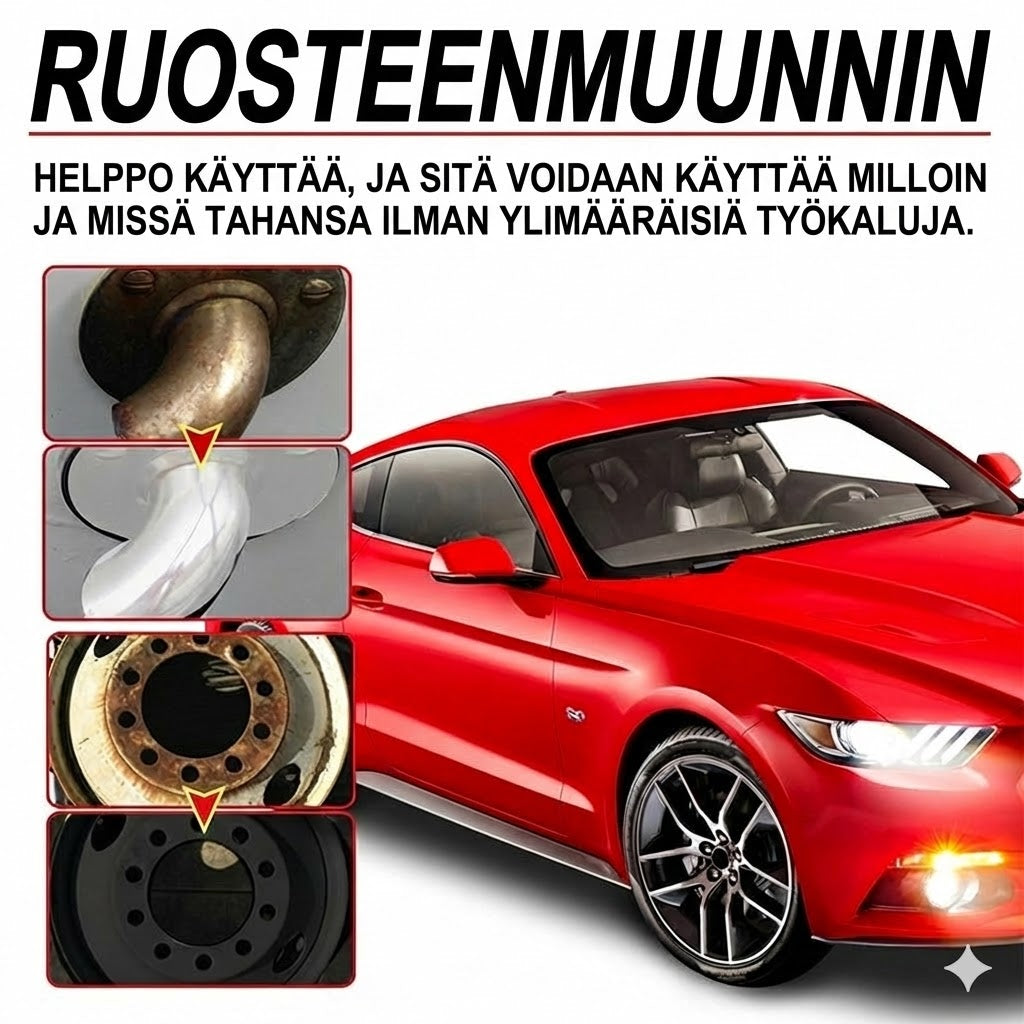 Tehokas ruosteenpoistaja ja -muunnin