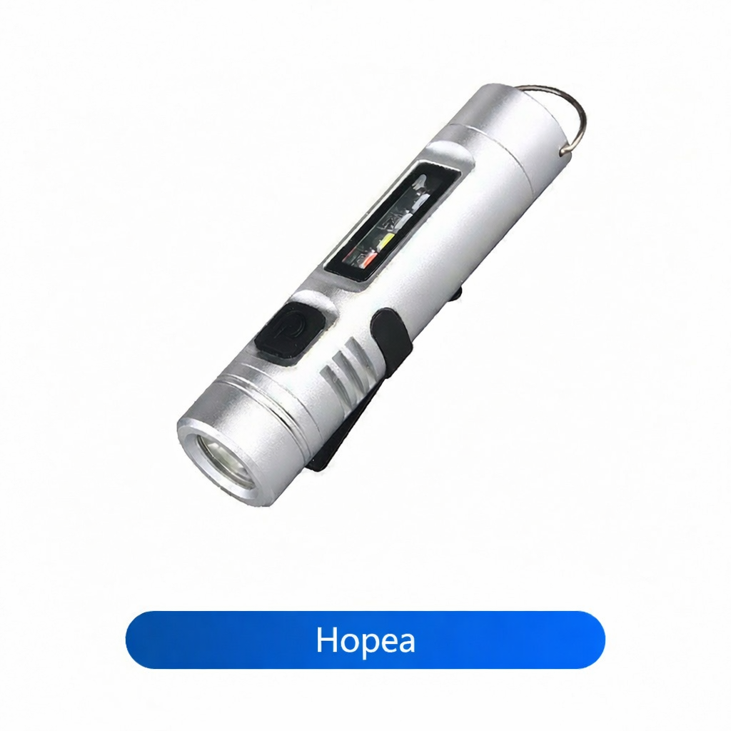 Monitoiminen alumiiniseoksesta valmistettu minitaskulamppu