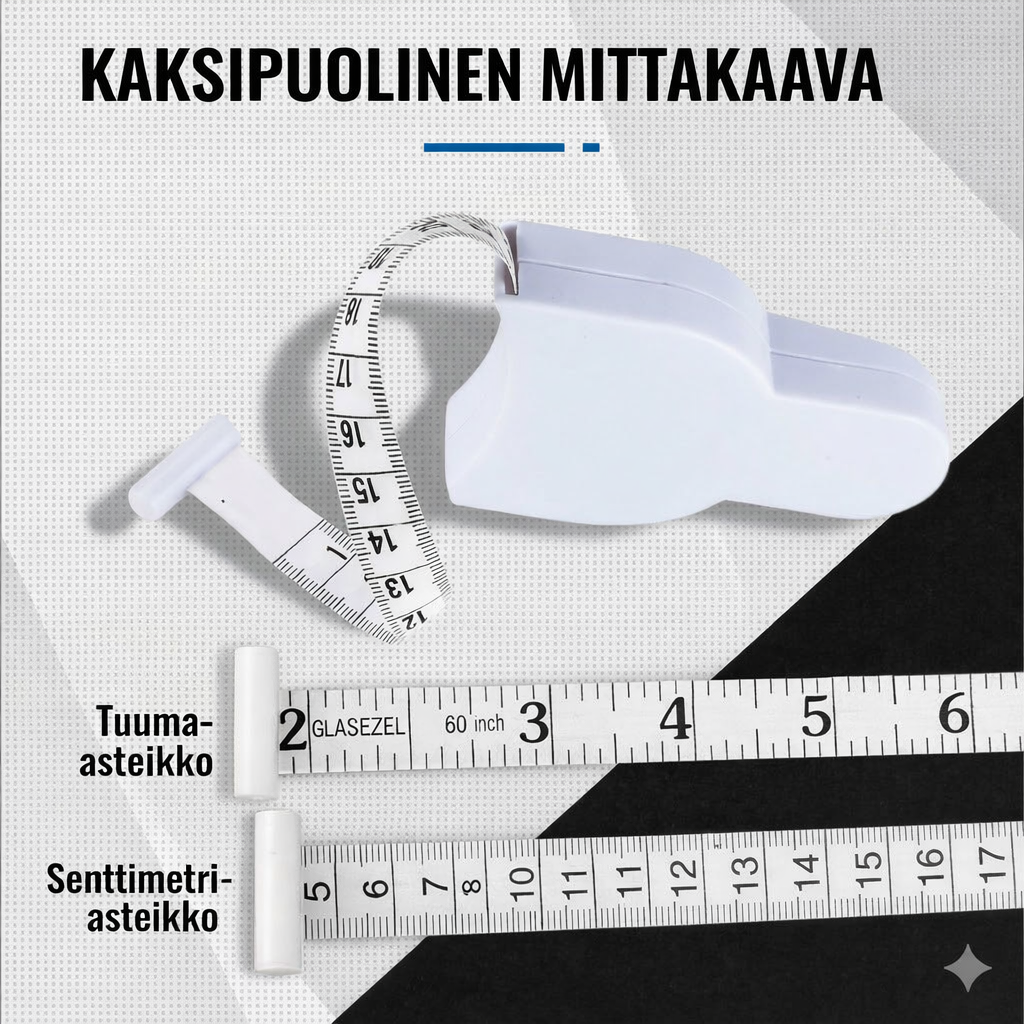 Automaattisesti kelautuva mittanauha