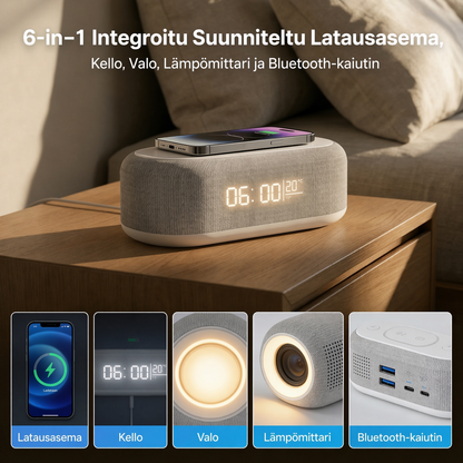 Kaikki-yhdessä 6-in-1 langaton 15 W latausasema