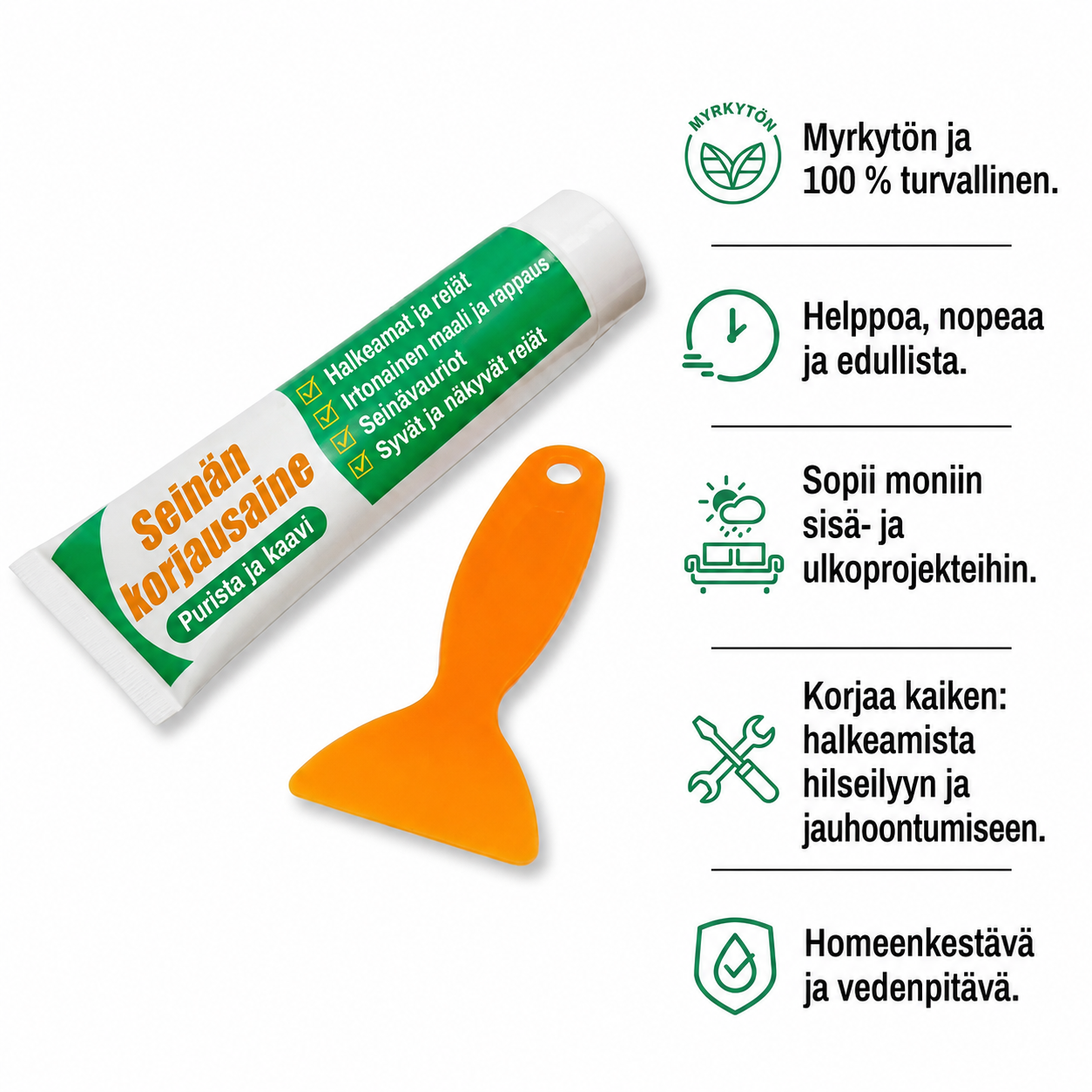 Myrkytön seinänpaikkausaine