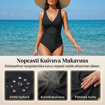 Naisten vatsaa muotoileva uimapuku